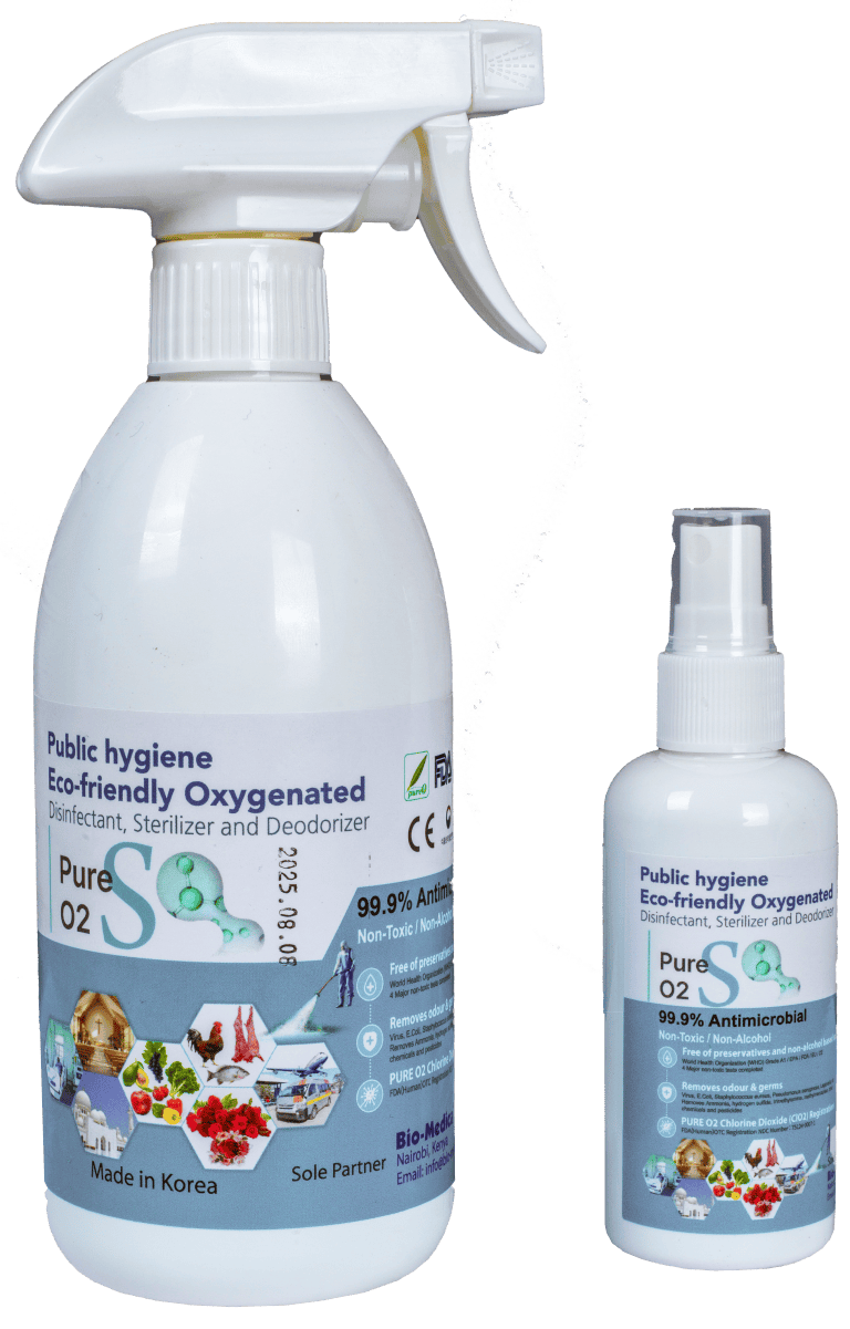 Bio-Medica Pure O2 disinfectant, sterilizer, and deodorizer for chemical-free sanitation and odor elimination